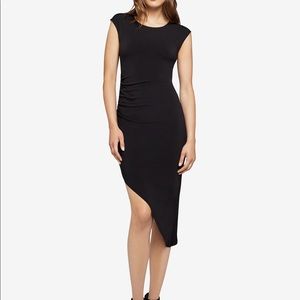 BCBGeneration Asymmetrical Ruched Sheath Dress